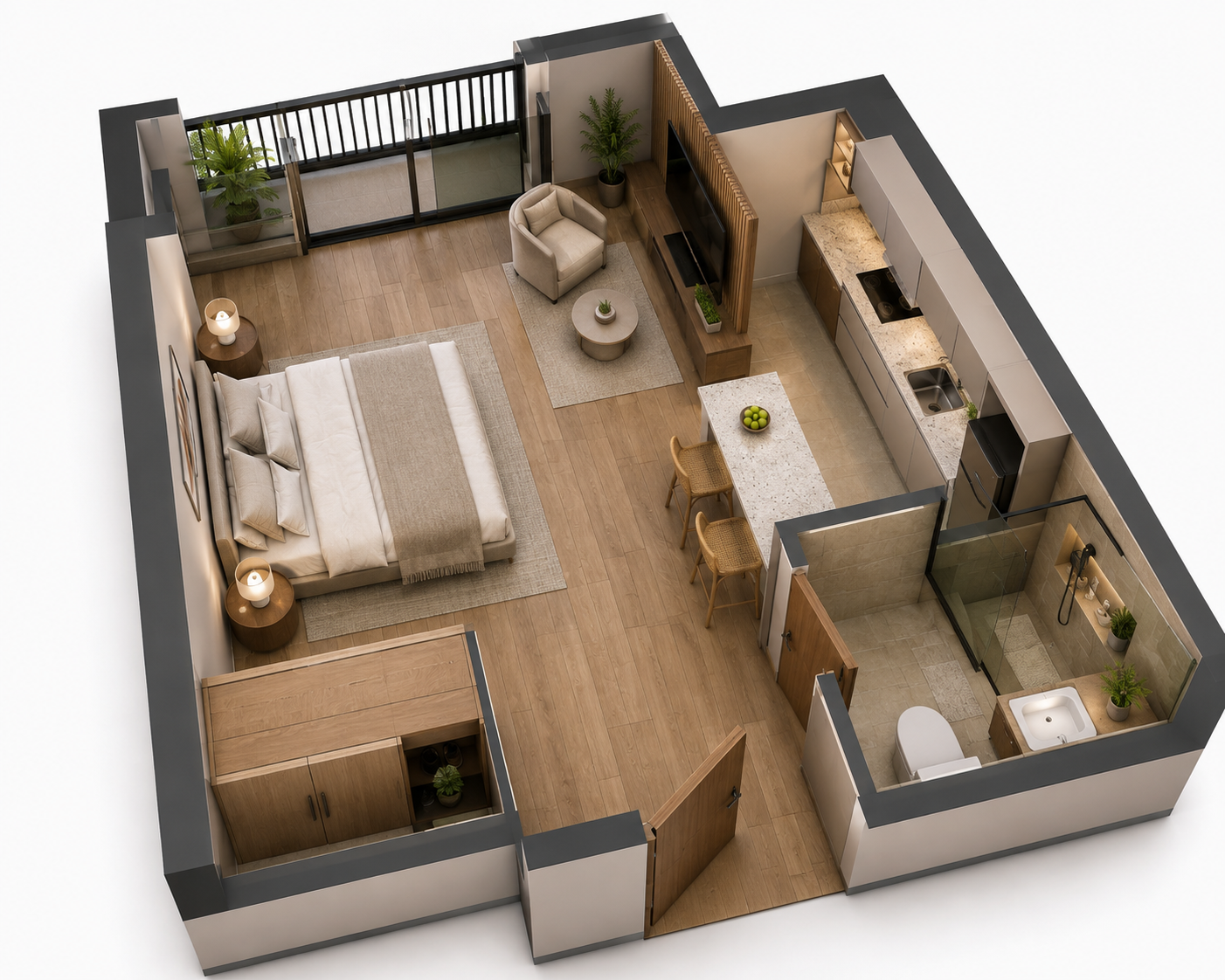 Studio Unit Floor Plan